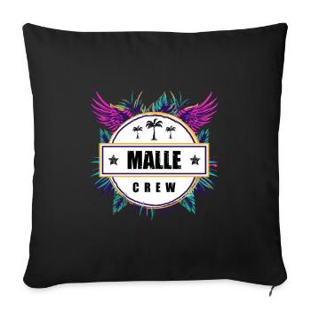 Malle Crew Tropical - Housse de coussin décorative 45 x 45 cm - noir - Devant