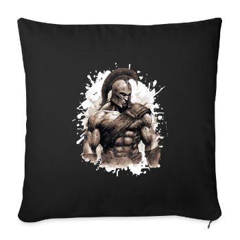Spartan Muscles Gladiator Gym - Housse de coussin décorative 45 x 45 cm - noir - Devant