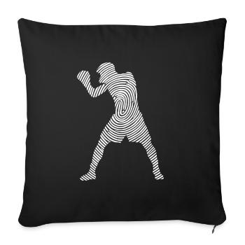 Boxer Fingerprint Boxing Boxing - Sofa pillowcase 17,3'' x 17,3'' (45 x 45 cm) - black - Front