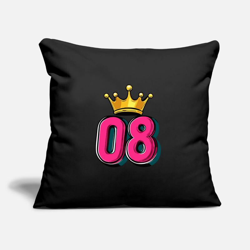 Couronne à 8 chiffres Housse de coussin décorative 45 x 45 cm