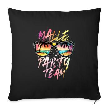 Malle Party Team - Sofa pillowcase 17,3'' x 17,3'' (45 x 45 cm) - black - Front