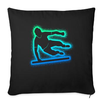 Parkour Running Freerunning Boys Freerunner - Sofa pillowcase 17,3'' x 17,3'' (45 x 45 cm) - black - Front
