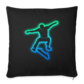 Skating Skateboarder Skater Men's Skateboard - Sofa pillowcase 17,3'' x 17,3'' (45 x 45 cm) - black - Front