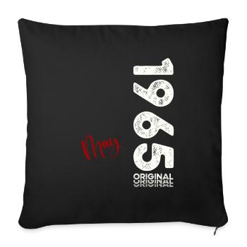 60th Birthday Original May Born 1965 - Sofa pillowcase 17,3'' x 17,3'' (45 x 45 cm) - black - Front