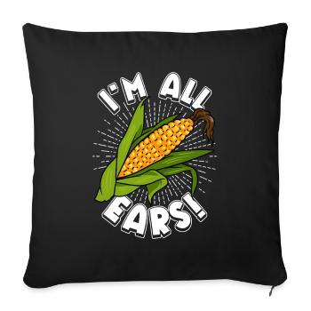 Je suis un amateur de maïs tout épi - Housse de coussin décorative 45 x 45 cm - noir - Devant