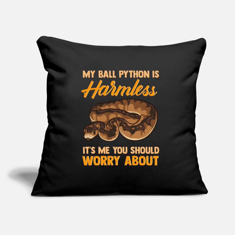 Harmlose Python Gefährlicher Halter Schlangen Fan Sofakissenbezug 45 x 45 cm