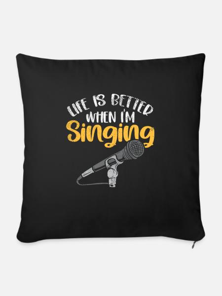 Better Singing – Songwriter Design - Sofakissenbezug 45 x 45 cm - Schwarz