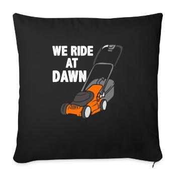 Nous montons à l’aube Paysagiste Humour - Housse de coussin décorative 45 x 45 cm - noir - Devant