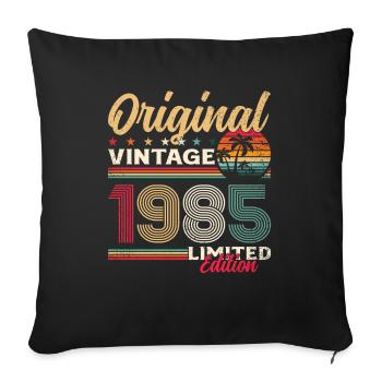40. Geburtstag Legende Jahrgang 1985 - Sofakissenbezug 45 x 45 cm - Schwarz - Vorne