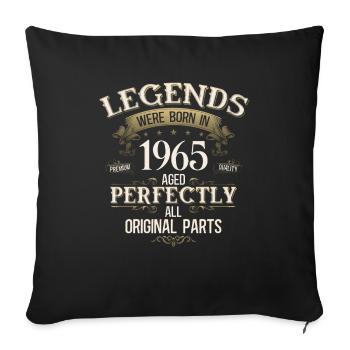 60th Birthday Original Vintage 1965 - Sofa pillowcase 17,3'' x 17,3'' (45 x 45 cm) - black - Front