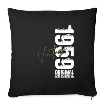 66th Birthday Original Vintage 1959 - Sofa pillowcase 17,3'' x 17,3'' (45 x 45 cm) - black - Front