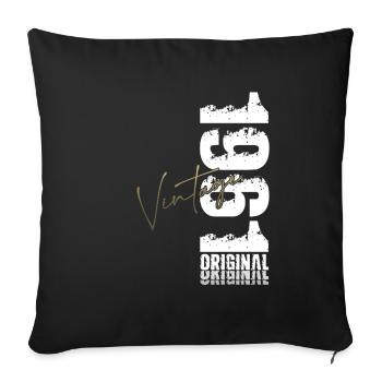 64th Birthday Original Vintage 1961 - Sofa pillowcase 17,3'' x 17,3'' (45 x 45 cm) - black - Front