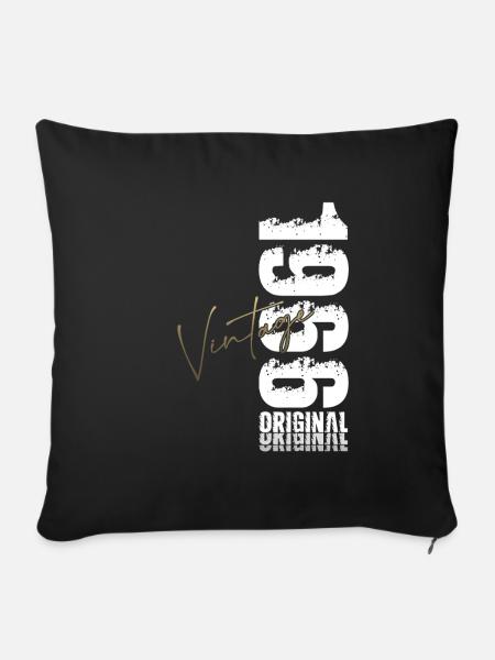 59. Geburtstag Original Jahrgang 1966 - Sofakissenbezug 45 x 45 cm - Schwarz