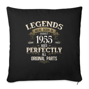 Légendes du 70e anniversaire Août 1955 - Housse de coussin décorative 45 x 45 cm - noir - Devant