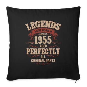 Légendes du 70e anniversaire Août 1955 - Housse de coussin décorative 45 x 45 cm - noir - Devant