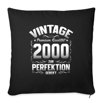 25ème anniversaire cadeau mari Original 2000 - Housse de coussin décorative 45 x 45 cm - noir - Devant