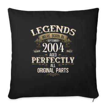 21st Birthday Gift Legend September 2004 - Sofa pillowcase 17,3'' x 17,3'' (45 x 45 cm) - black - Front