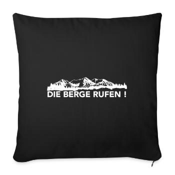 Die Berge Rufen - (7) - Sofakissenbezug 45 x 45 cm - Schwarz - Vorne