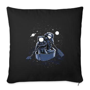 Astronaut space space flight - Sofa pillowcase 17,3'' x 17,3'' (45 x 45 cm) - black - Front
