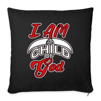 Enfant de dieu - Housse de coussin décorative 45 x 45 cm - noir - Devant