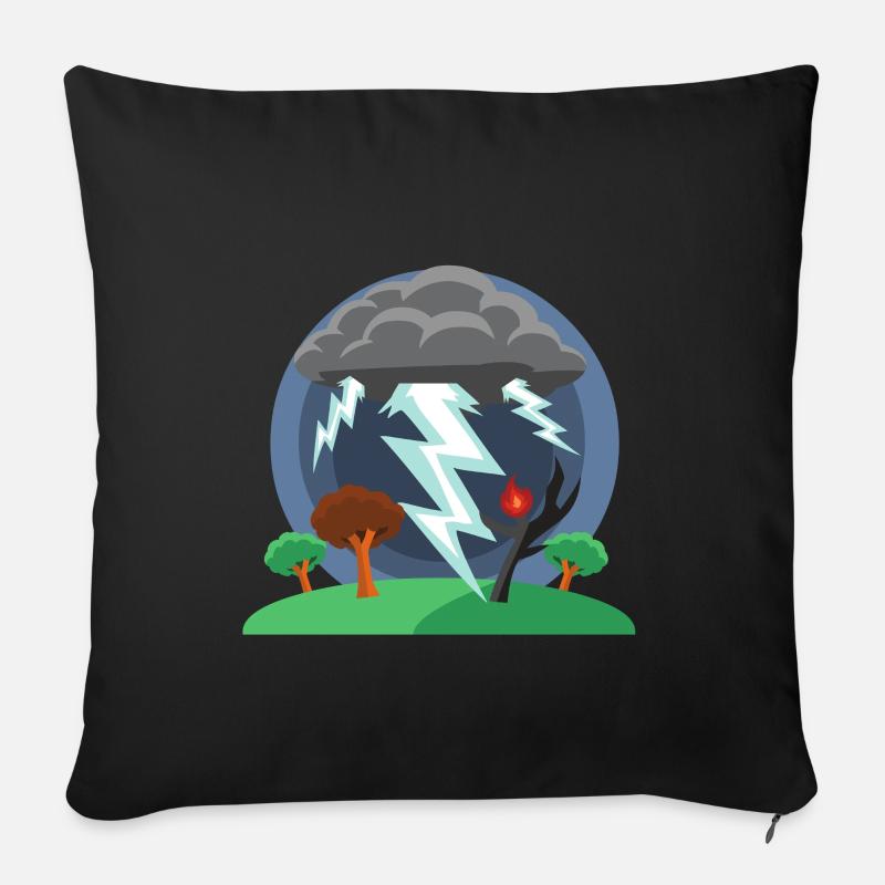 Schlechtes Wetter - Sofakissenbezug 45 x 45 cm - Schwarz