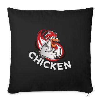 Poulet Poulet - Housse de coussin décorative 45 x 45 cm - noir - Devant