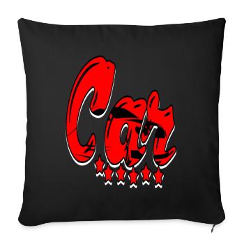 Voiture - Housse de coussin décorative 45 x 45 cm - noir - Devant