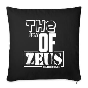 Zeus Dieu Grec mythologie Dicton - Housse de coussin décorative 45 x 45 cm - noir - Devant