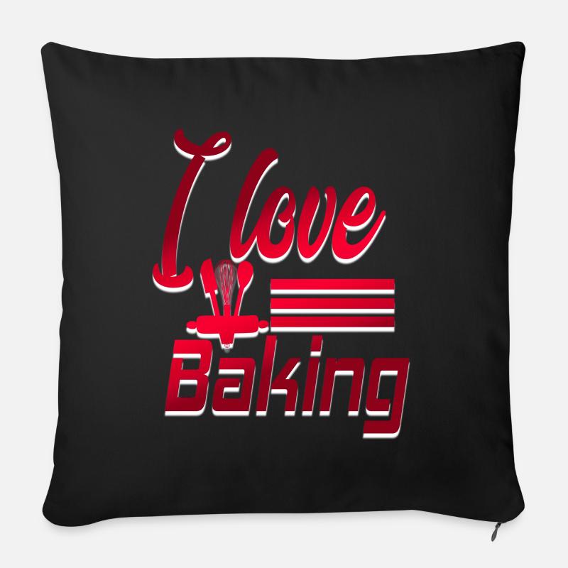 Backen Kuchen Backe Backe Kuchen - Sofakissenbezug 45 x 45 cm - Schwarz