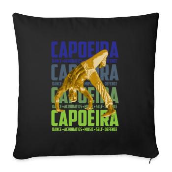 Brésil Capoeira Bataille Danse Arts Martiaux Fitness - Housse de coussin décorative 45 x 45 cm - noir - Devant