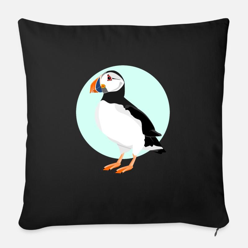 Puffin - Sofakissenbezug 45 x 45 cm - Schwarz