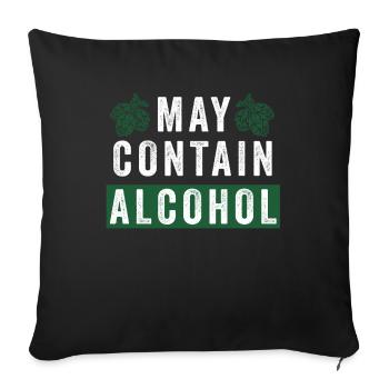 Alcohol Beer - Sofa pillowcase 17,3'' x 17,3'' (45 x 45 cm) - black - Front