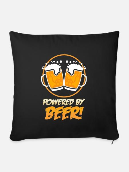 Bier Bierkrug Biergarten - Sofakissenbezug 45 x 45 cm - Schwarz