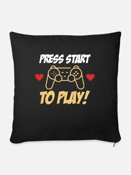 Controller Spielkonsole Start - Sofakissenbezug 45 x 45 cm - Schwarz