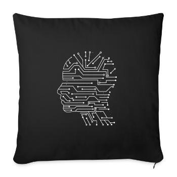 Nerd de la technologie - Housse de coussin décorative 45 x 45 cm - noir - Devant