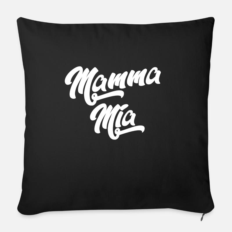 MAMMA MIA - Sofakissenbezug 45 x 45 cm - Schwarz
