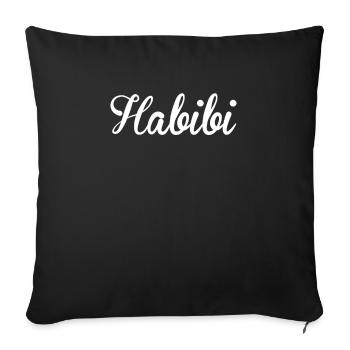 Habibi - Sofakissenbezug 45 x 45 cm - Schwarz - Vorne