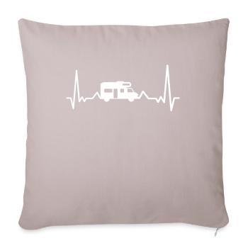 heartbeat mobile home - Sofa pillowcase 17,3'' x 17,3'' (45 x 45 cm) - light taupe - Front