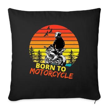Motorcycle Lifestyle / Motorcycle / Motorcycles biker - Sofa pillowcase 17,3'' x 17,3'' (45 x 45 cm) - black - Front