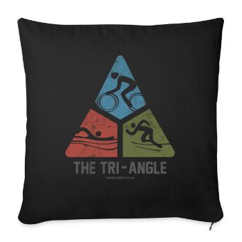 Swim Bike Run Athleten Design Pour triathlète - Housse de coussin décorative 45 x 45 cm - noir - Devant