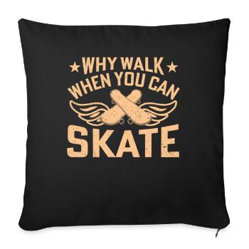 Skate Board Skater Skate Skater Design - Sofa pillowcase 17,3'' x 17,3'' (45 x 45 cm) - black - Front