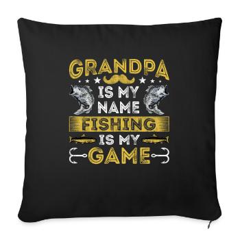 Grandfather Grandfather Paw Grandfather Grandmother - Sofa pillowcase 17,3'' x 17,3'' (45 x 45 cm) - black - Front