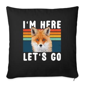 Fox - Sofa pillowcase 17,3'' x 17,3'' (45 x 45 cm) - black - Front