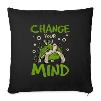 Change your design to climate change - Sofa pillowcase 17,3'' x 17,3'' (45 x 45 cm) - black - Front