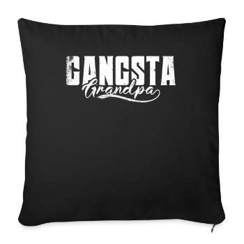 Gangsta Grandpa Design for a Grandpa - Sofa pillowcase 17,3'' x 17,3'' (45 x 45 cm) - black - Front