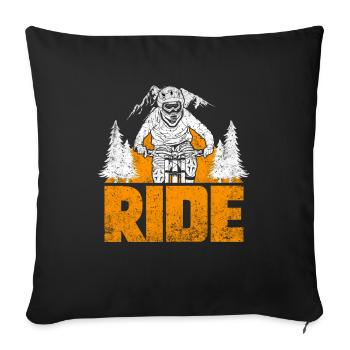 Ride Cyclist Design for cyclists or bikers - Sofa pillowcase 17,3'' x 17,3'' (45 x 45 cm) - black - Front