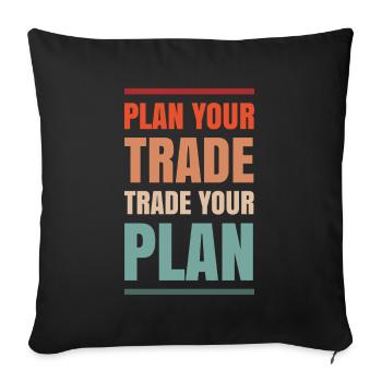Besiege Den Markthandeldesign Für Händler Oder - Sofakissenbezug 45 x 45 cm - Schwarz - Vorne