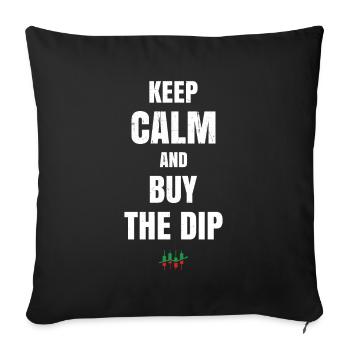 Stay calm and buy the - Sofa pillowcase 17,3'' x 17,3'' (45 x 45 cm) - black - Front