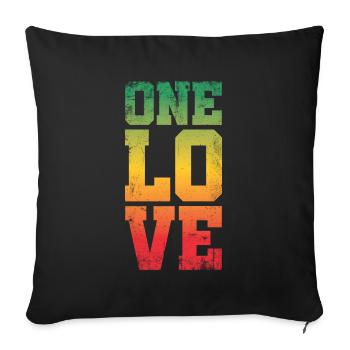 A Love Design For Reggae Rasta - Sofa pillowcase 17,3'' x 17,3'' (45 x 45 cm) - black - Front