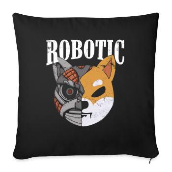 Roboterdesign Für Roboteringenieur Oder Fans - Sofakissenbezug 45 x 45 cm - Schwarz - Vorne